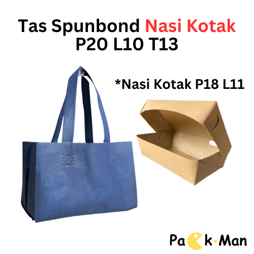 

Tas Spunbond Nasi Kotak P20 L10 T13 | Tas Goodie Bag Hampers Hajatan dan Souvenir Spunbond