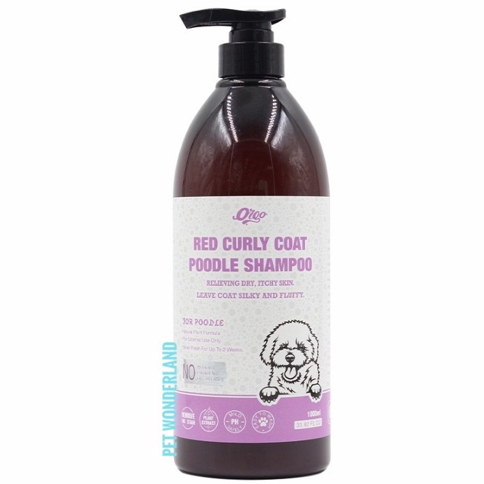 KODE I18I Orgo Shampoo Red Curly Coat Poodle Shampoo 1 ML  Shampoo Anjing Red Poodle  Shampoo Anjing