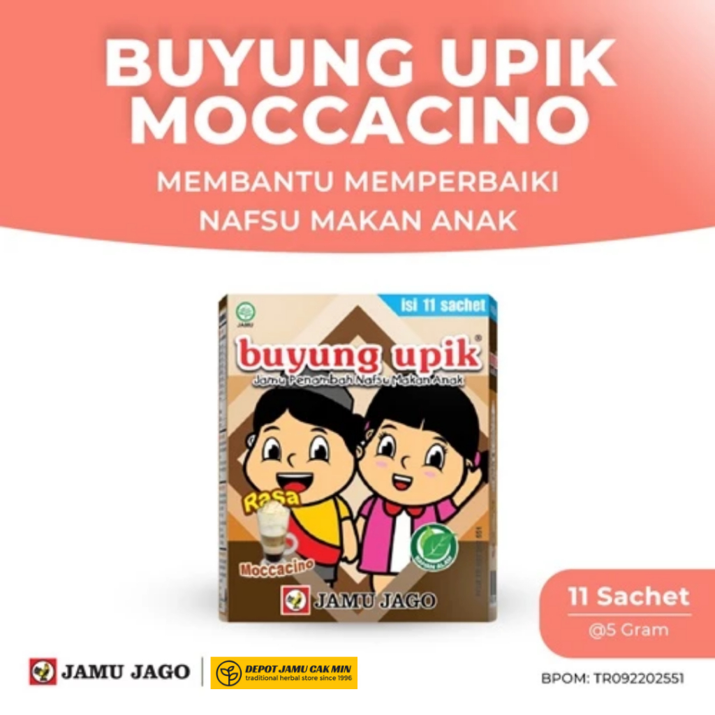 

Buyung Upik Moccacino Jamu Herbal Membantu Meningkatkan Nafsu Makan Anak