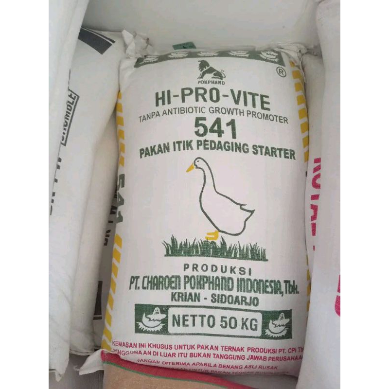 PUR PAKAN ITIK BEBEK ENTOK STARTER 541 HI PRO VITE PEDAGING