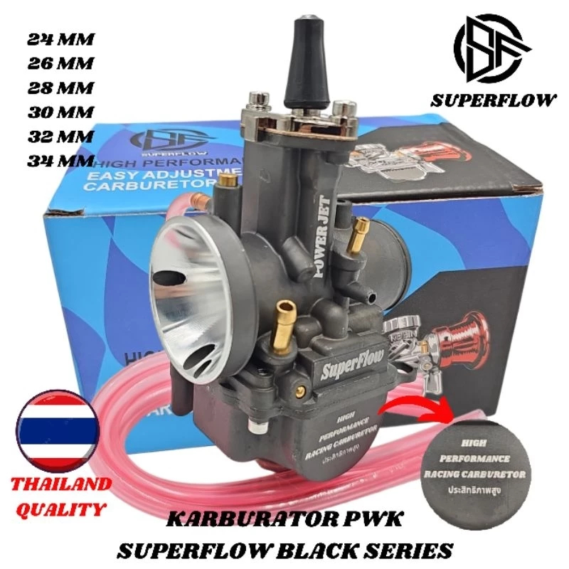 (BISA COD)KARBU KARBURATOR PWK SUPERFLOW RACING 24 26 28 UNIVERSAL THAILAND PREMIUM QUALITY PWK AH1 