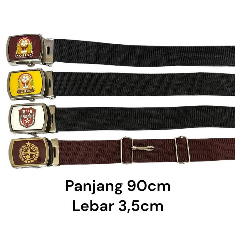 gesper ikat pinggang sekolah model kepala geser dan jepit
