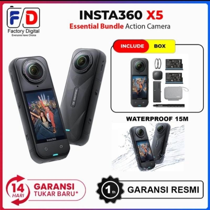 Insta360 X5 essential Bundle Action Camera 360