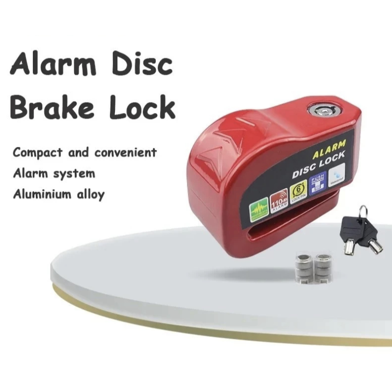 Gembok Cakram Alarm Premium Gembok / Gembok Cakram Alarm Gembok Alarm Anti Maling Gembok Dis Cakram 