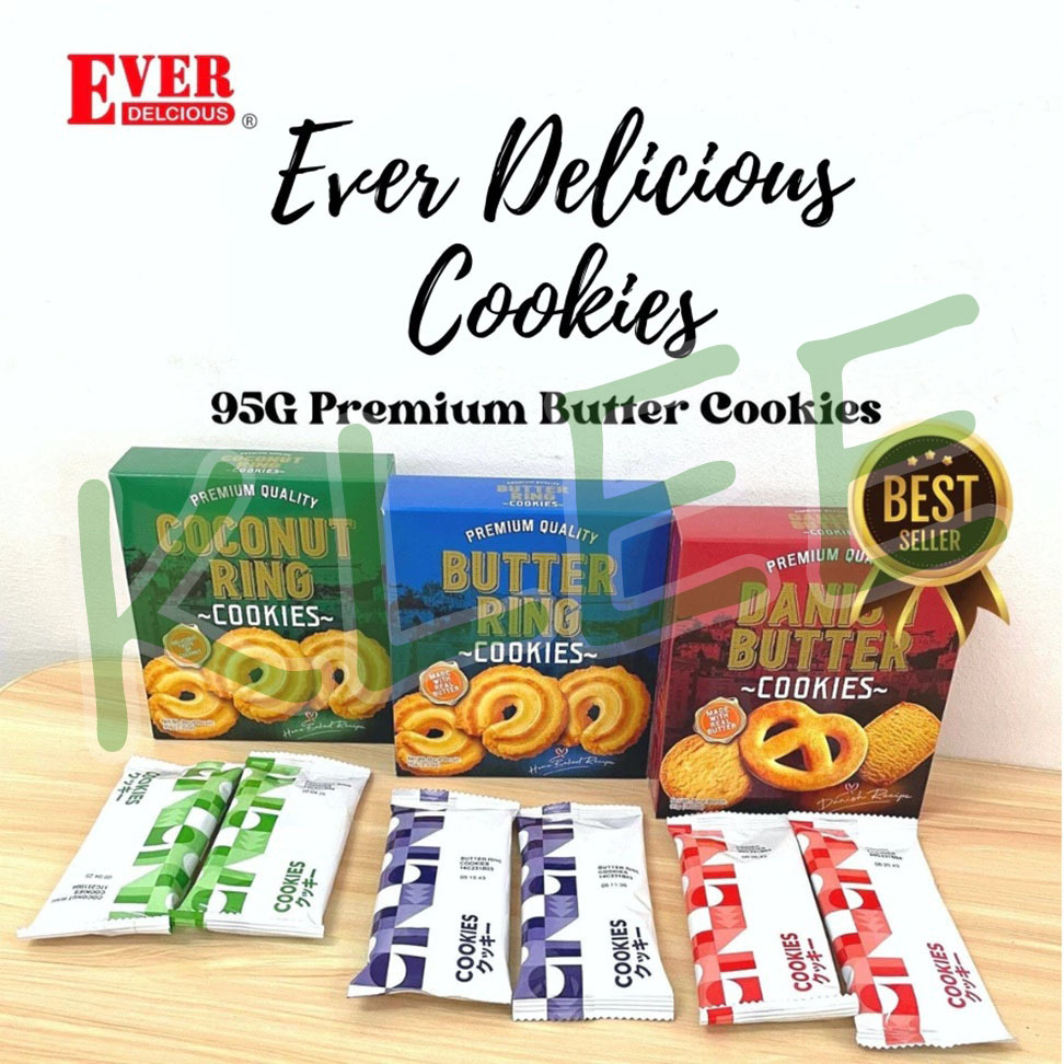 

Ever Delicious Premium Cookies - Kukis Rasa Kelapa Rasa Mentega - Ever Delicious Butter Ring Coconut Ring Danish Butter 95g
