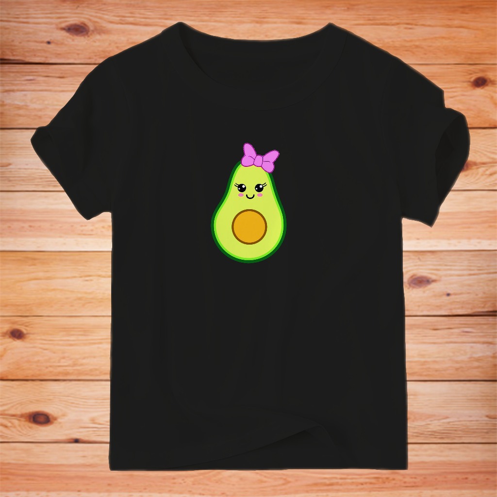 Baju Kaos Oblong Anak Unisex Sablon Digital Printing Motif ALPUKAT IMOET