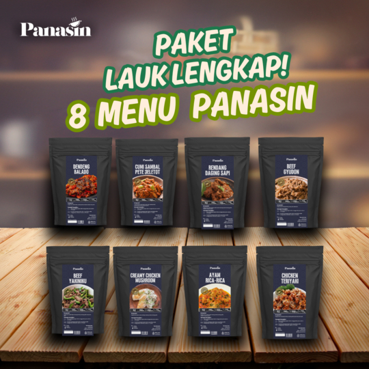 

PANASIN Paket lengkap 8 Menu - 8 Menu Porsi Keluarga 250g atau Porsi 100g