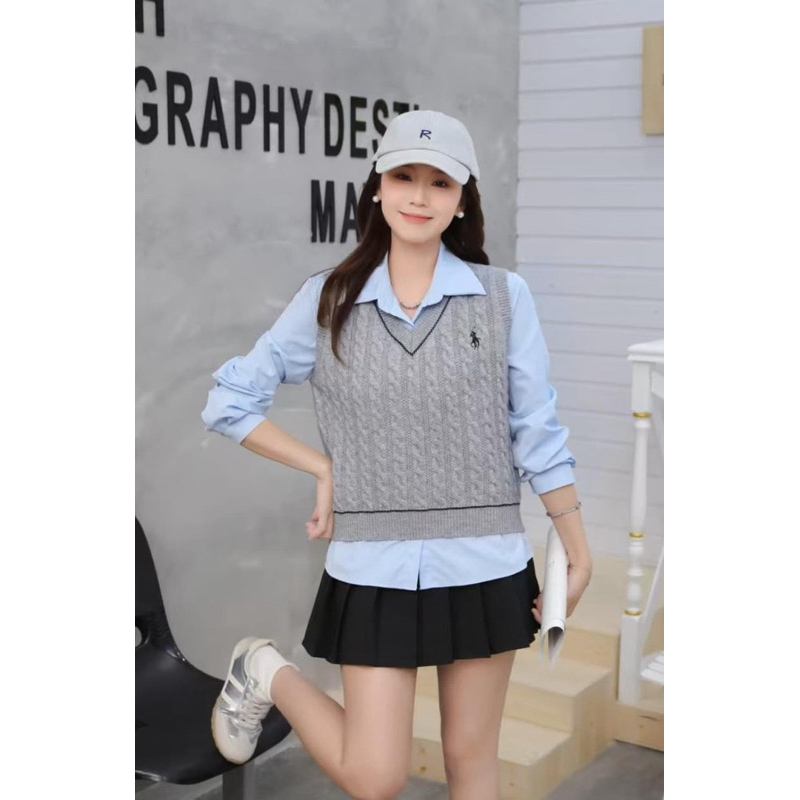 ATASAN KOREA KEMEJA DAN VEST