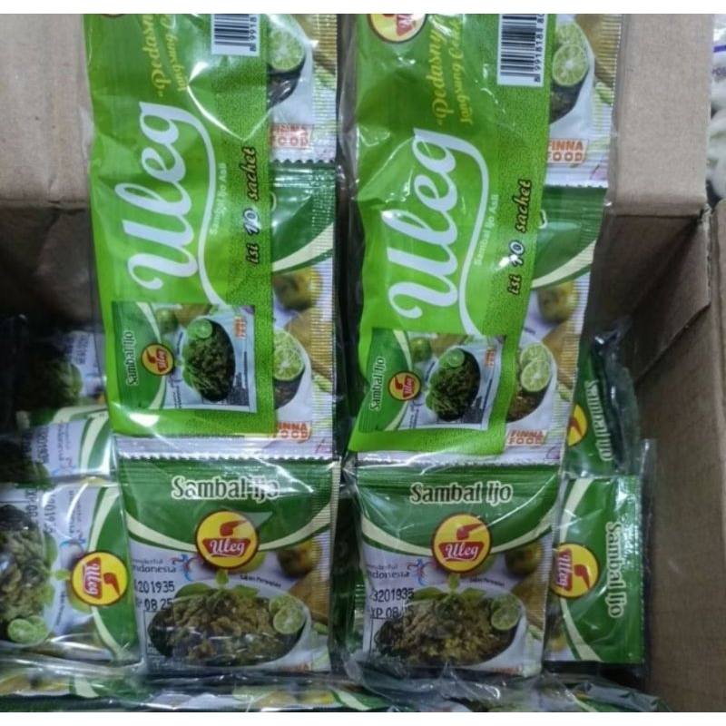 

[1 RENTENG = 10 SACHET] FINNA FOOD SAMBAL ULEG LOMBOK IJO @ 18 GRAM