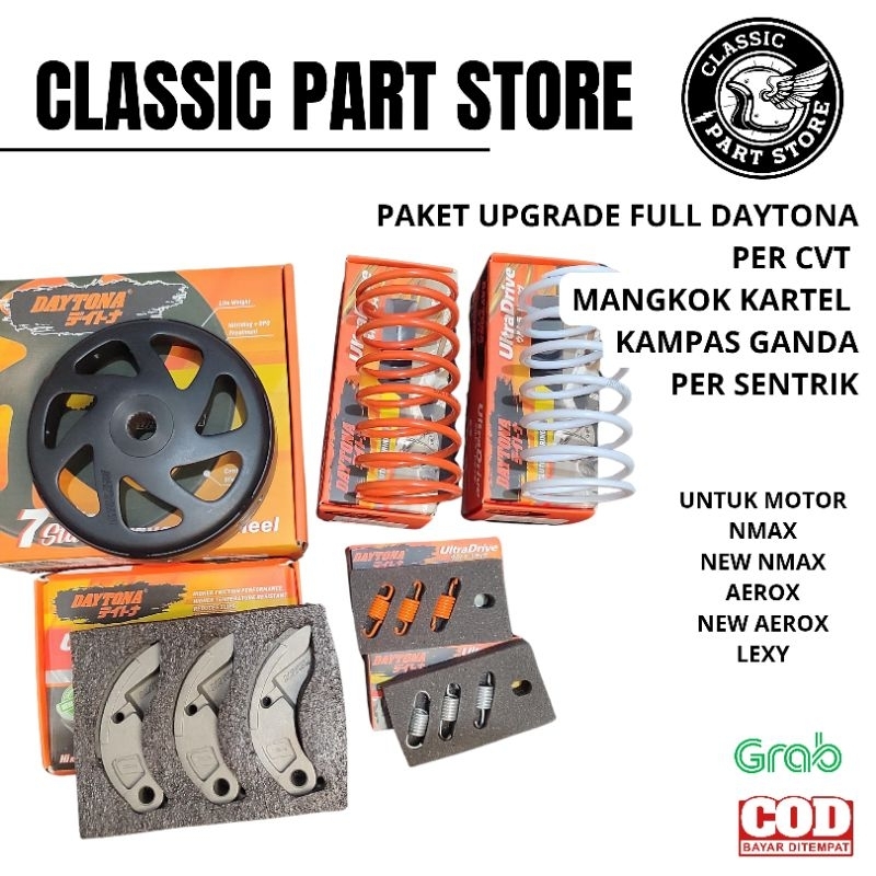 PAKET UPGRADE CVT DAYTONA MANGKOK KARTEL DAYTONA KAMPAS GANDA DAYTONA PER CVT DAYTONA PER SENTRIK DA