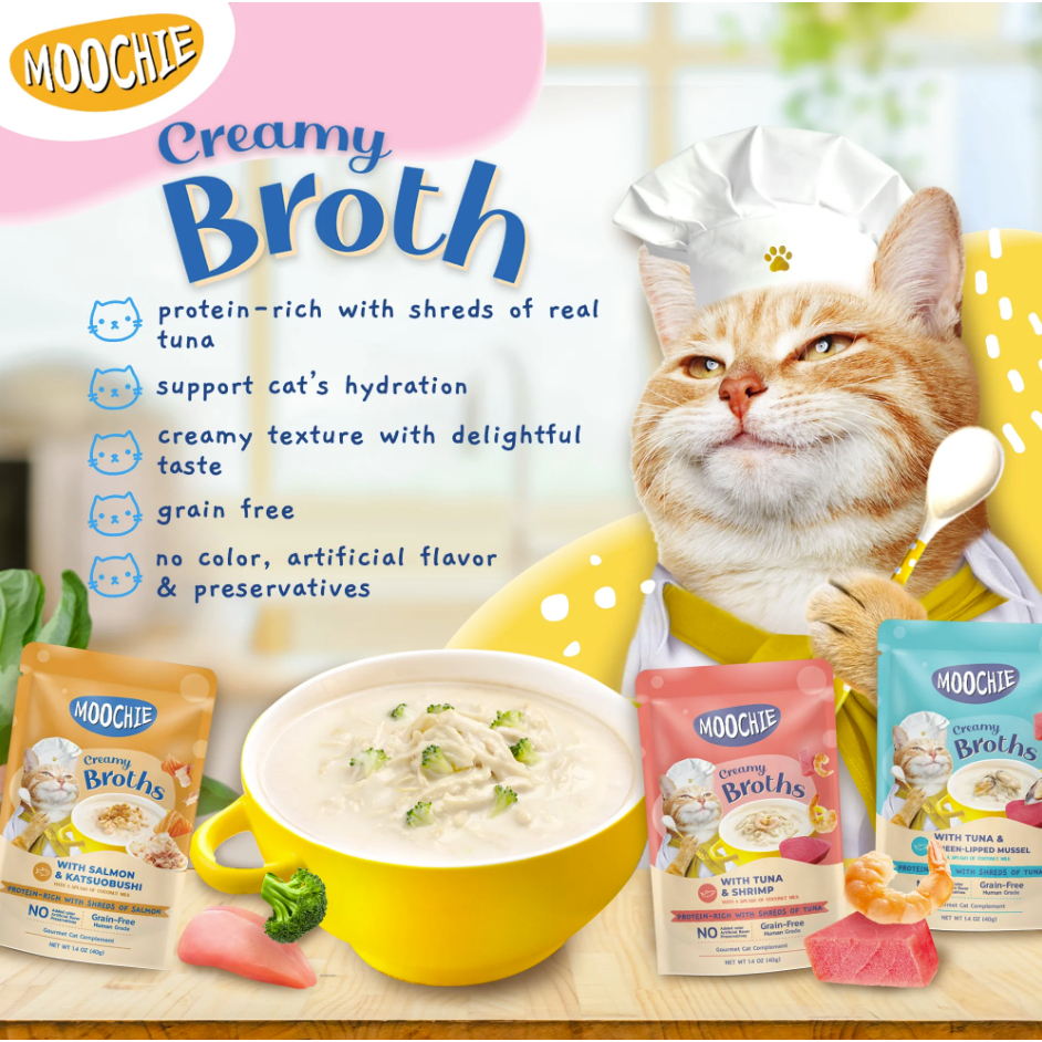 MOOCHIE CAT BROTHS 40 GR ORIGINAL MAKANAN BASAH KUCING