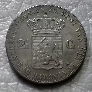 Koin 2,5 G Gulden Willem 1870