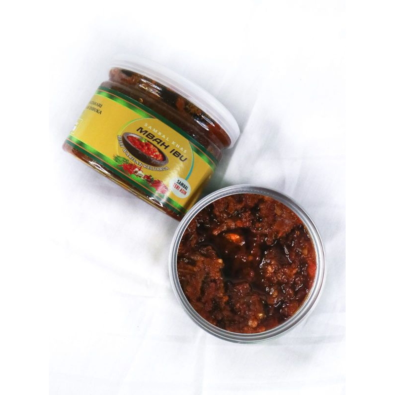 

sambal Mbah ibu ikan asap (150g) /sambal sachet / sambal bawang / sambal baby cumi / sambal Mbah ibu teri asin