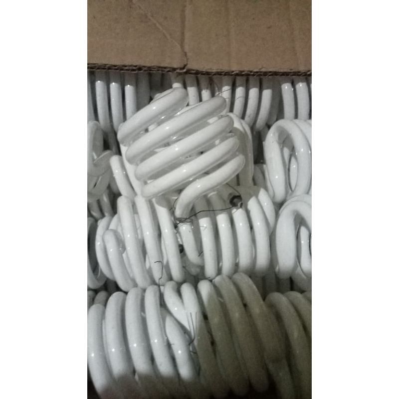 spiral kaca lampu keong 23w-28watt nyala putih terang
