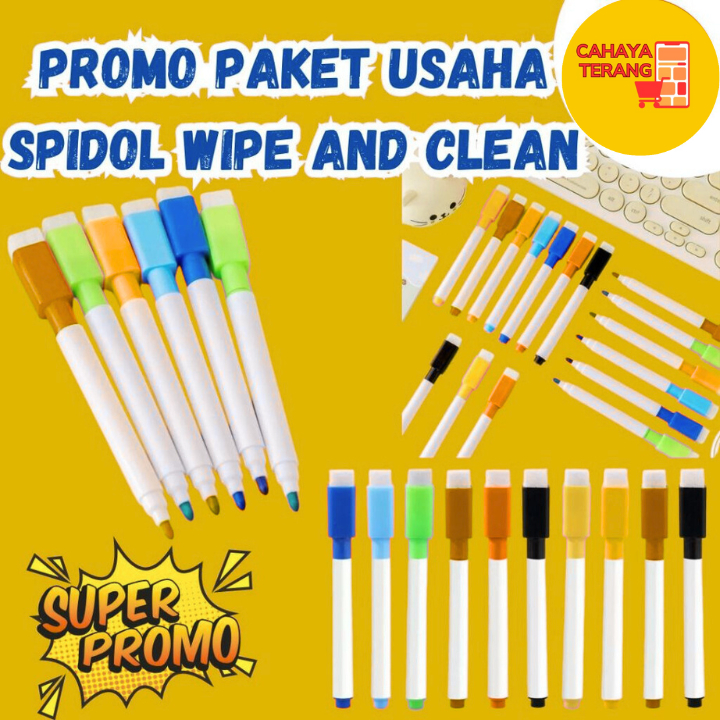 

CT 50 PCS 75 PCS 100 PCS Paket Usaha Spidol Warna Warni Papan Tulis dengan Penghapus Termurah/Spidol Wipe and Clean