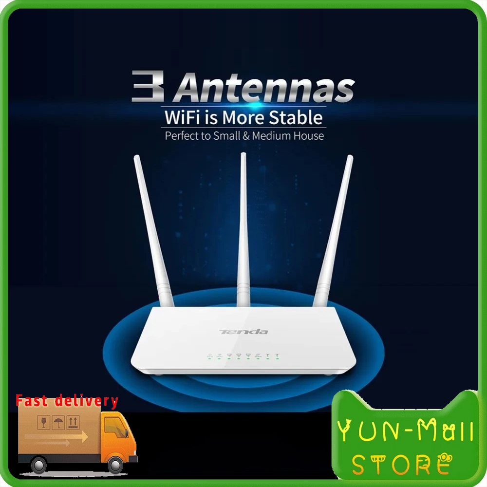 Versi bahasa Inggris Rusia Tenda F3 300M Smart WiFi Router Router Internet Nirkabel Rumahan Berkecep
