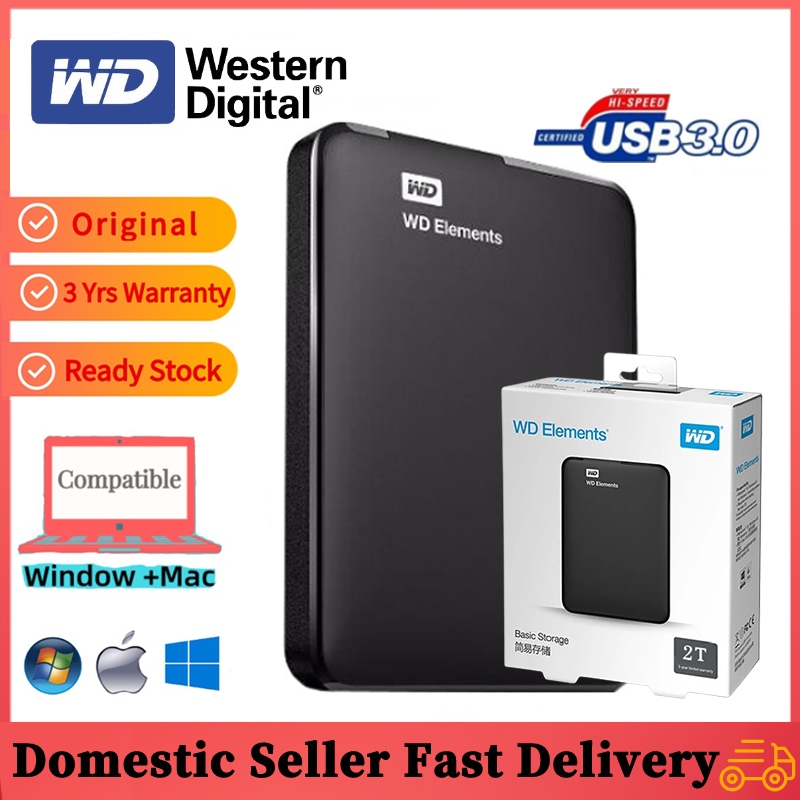 Dreamarthem Wd Hardisk Eksternal 2Tb/1Tb External Hard Drive Portable Hdd Usb3.0 Hard Disk External