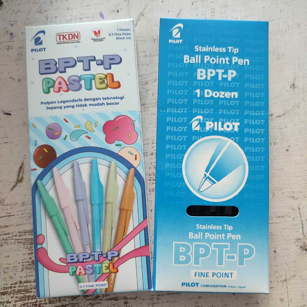 

(1 pak) ORIGINAL Bolpen / Ballpoint / Pulpen / Pen Pilot BPT-P hitam 0.7