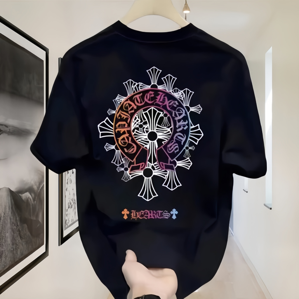 （COD）Chrome Hearts Heavyweight Graphic Tee (Unisex) - Official Outlet Merchandise: 100% Pure Cotton,