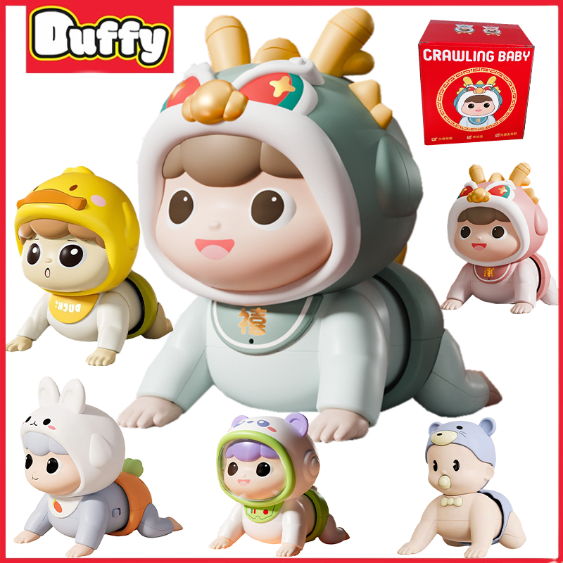 Duffy toys Mainan Bayi Merangkak Robot Jalan Musik Crawling Doll