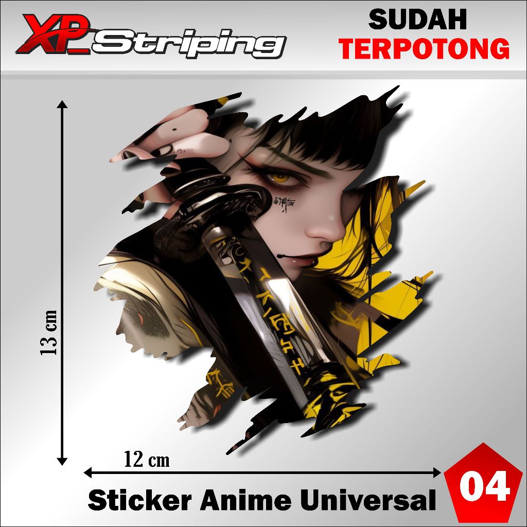 

Sticker Anime Kece Samurai girl Sudah Terpotong Tinggal Tempel XP-04