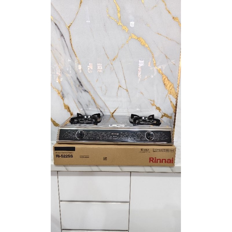 Kompor Gas Rinnai Dua Tungku Stainless