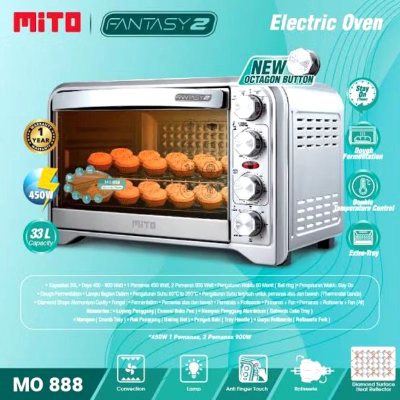 Oven Listrik 33 Liter MITO MO-888