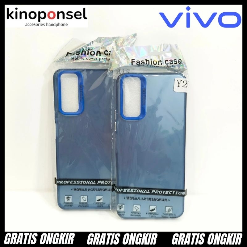 CASE PREMIUM HP VIVO Y20 Y20S Y12S | Case Hybrid Hologram Plate IMD Bahan Tebal Pelindung Kamera Sil