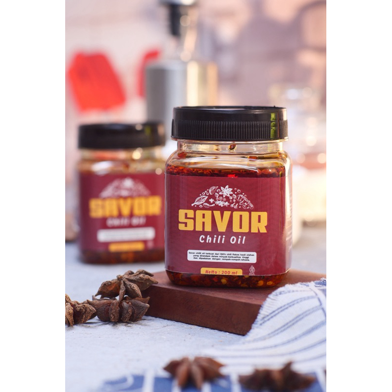 

SAVOR CHILI OIL-SAMBAL CABAI KERING & MINYAK | CHILI OIL REMPAH MAKARASA FOOD 100 Ml