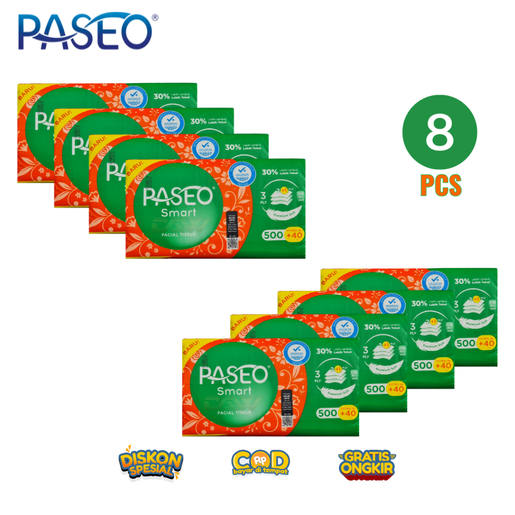 TISU PASEO 8 PACK 540 HELAI