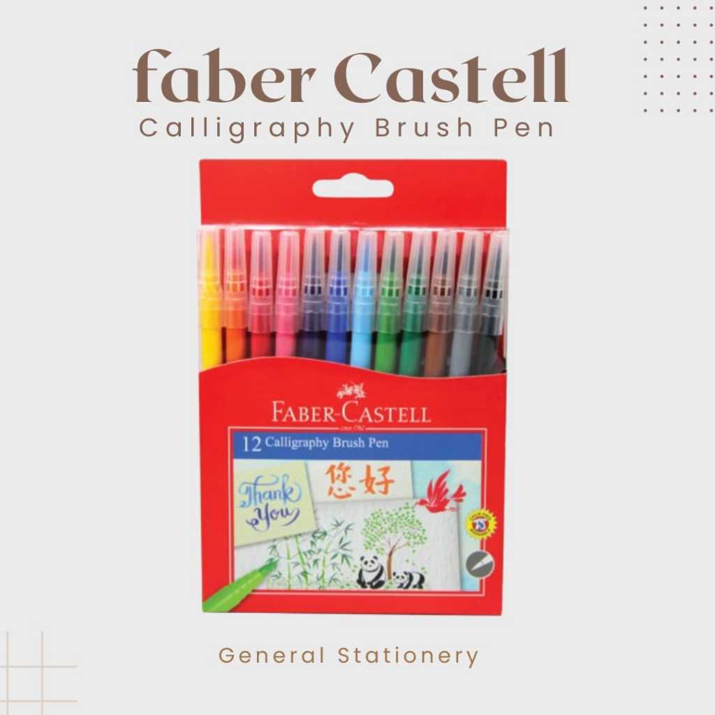 

Faber Castell Calligraphy Brush Pen Set 12 / Spidol Kaligrafi Merk Faber Castell 12 Warna