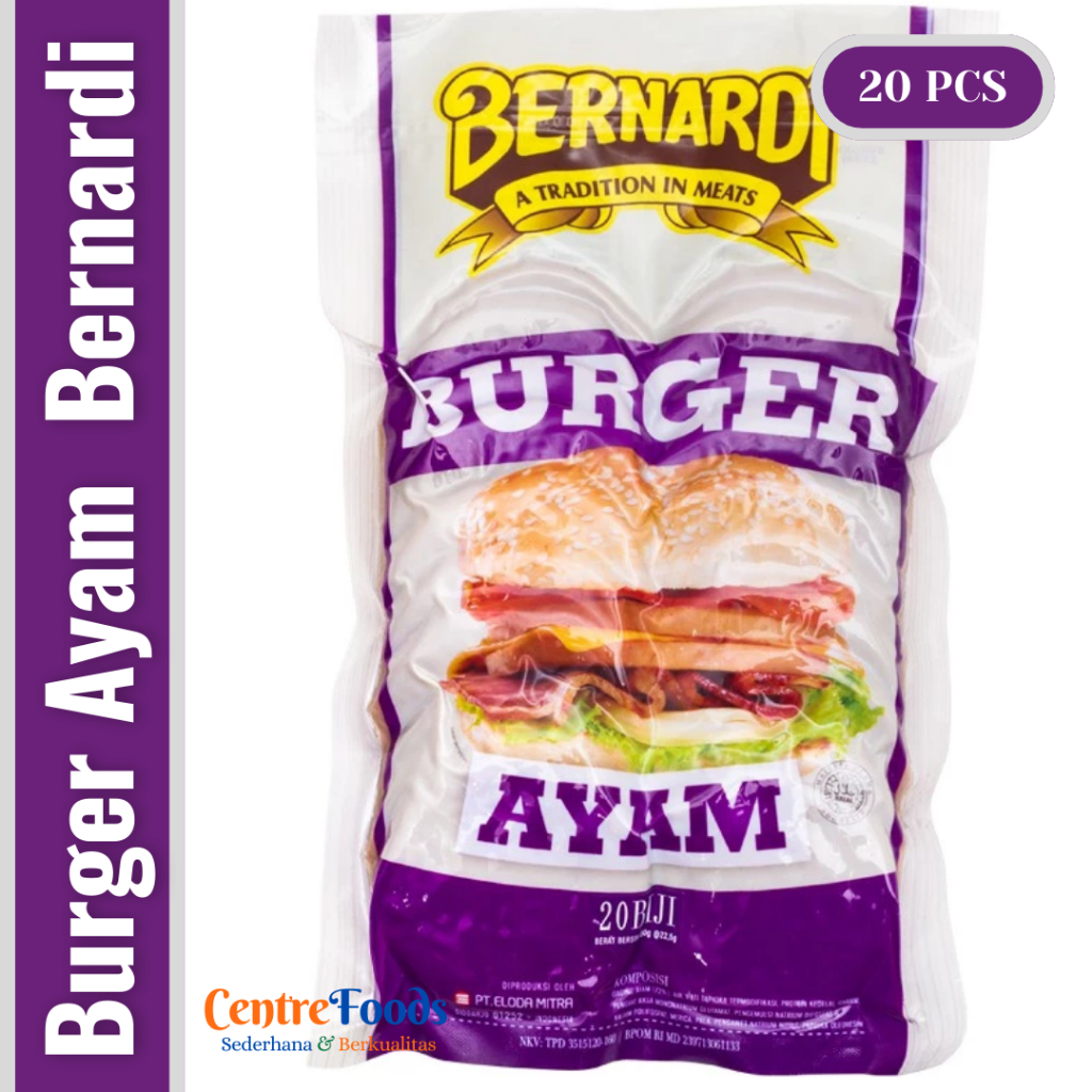 

Burger Daging Ayam Mini - BERNARDI | Isi 20 Pcs - 780gr [ Harga Per BKS ]