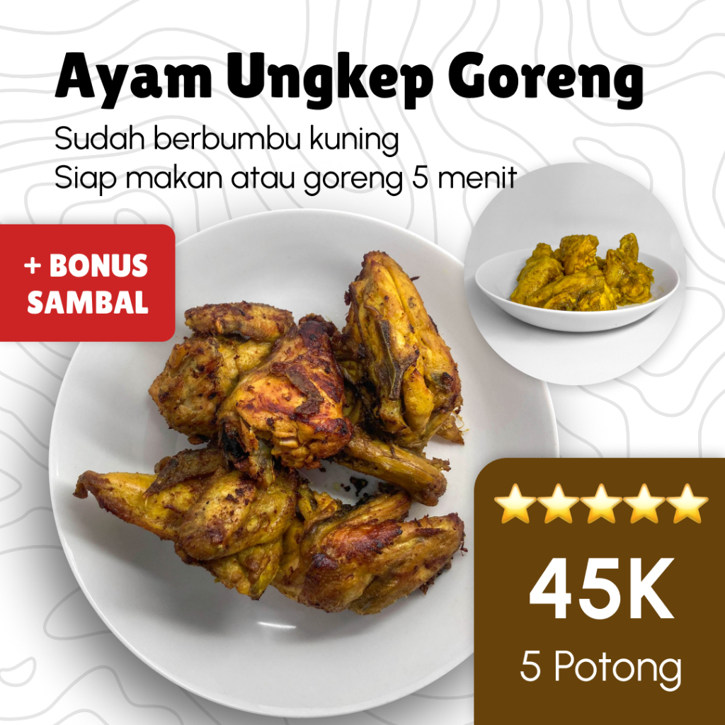 

Ayam Ungkep Bumbu Kuning Siap Goreng (5 Potong) Frozen Food