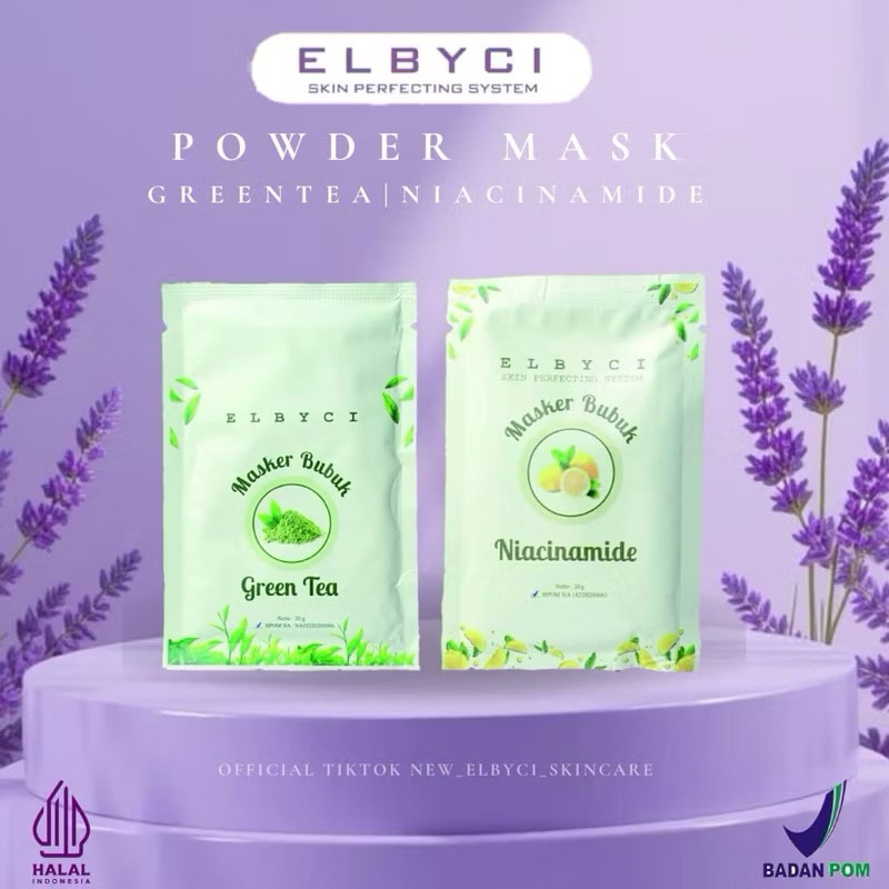 MASKER BUBUK NIACINAMIDE & GREENTEA [FREE GIFT]