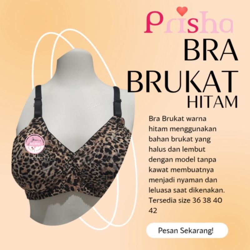 RB Prisha Bra Tanpa Kawat BH Tanpa Kawat Bra Busa Tipis BH Busa Tipis Bra Motif Macan BH Motif Macan