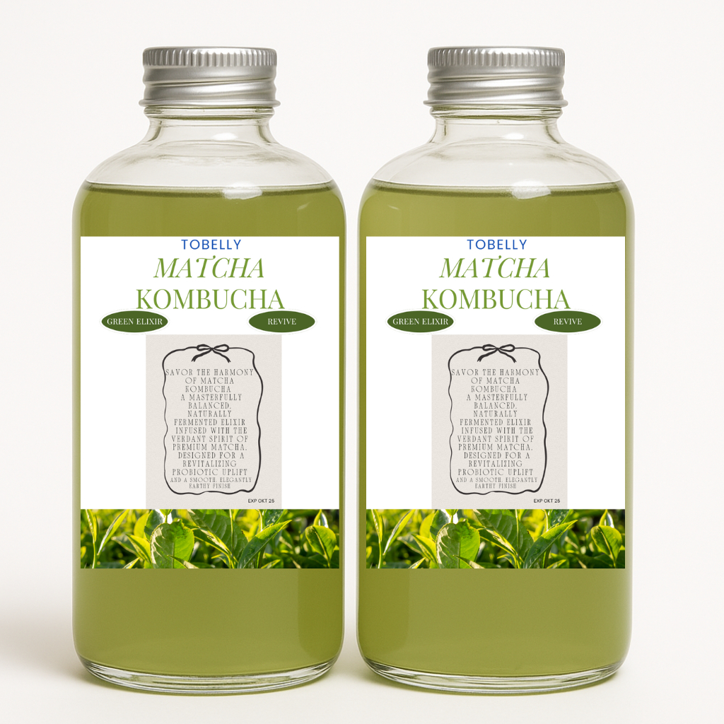 

Tobelly Kombucha Matcha Minuman Probiotik Scoby 450 ml