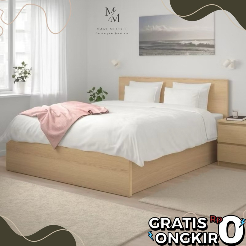 [MariMeubel] Dipan Hidrolik Modern Kayu Jati/Mahoni