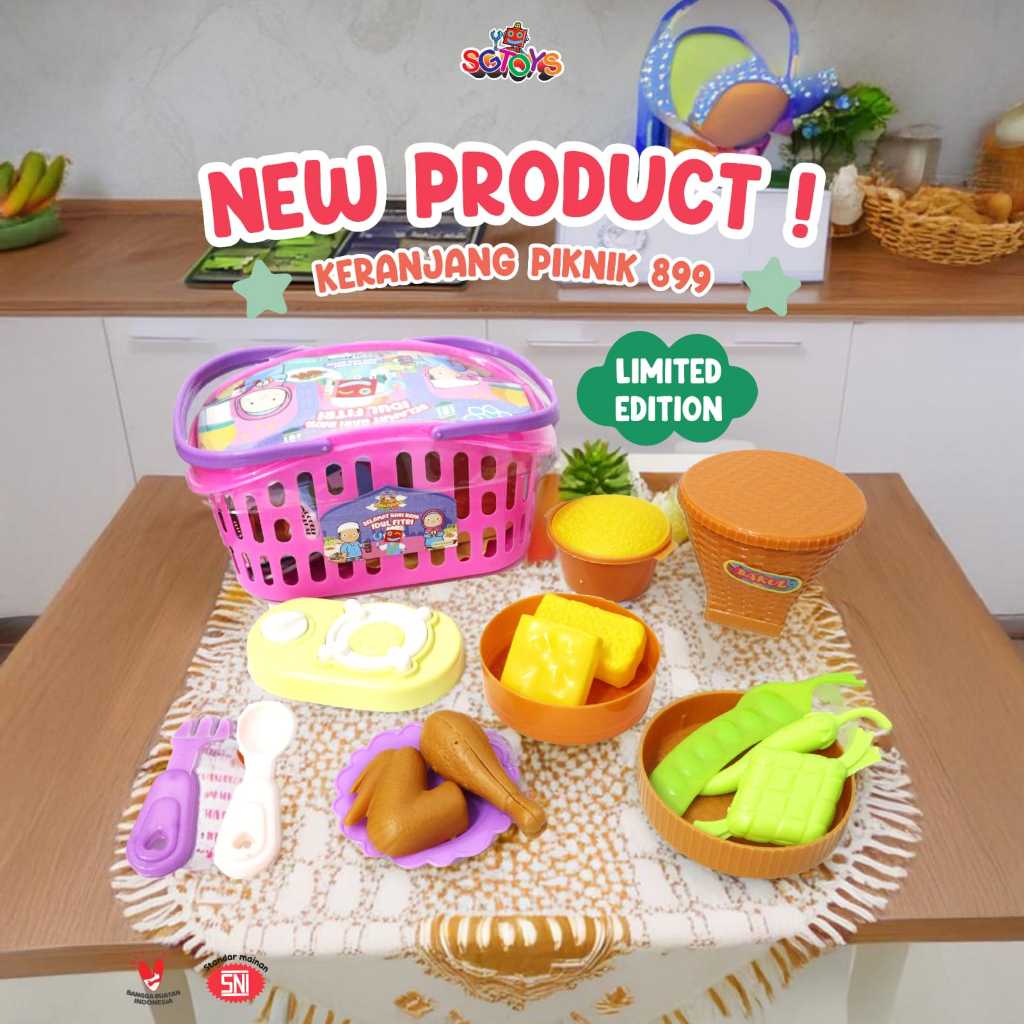 [PROMO] Mainan Anak Keranjang Piknik 899 Mainan Peran Keranjang Masak Masakan Lengkap