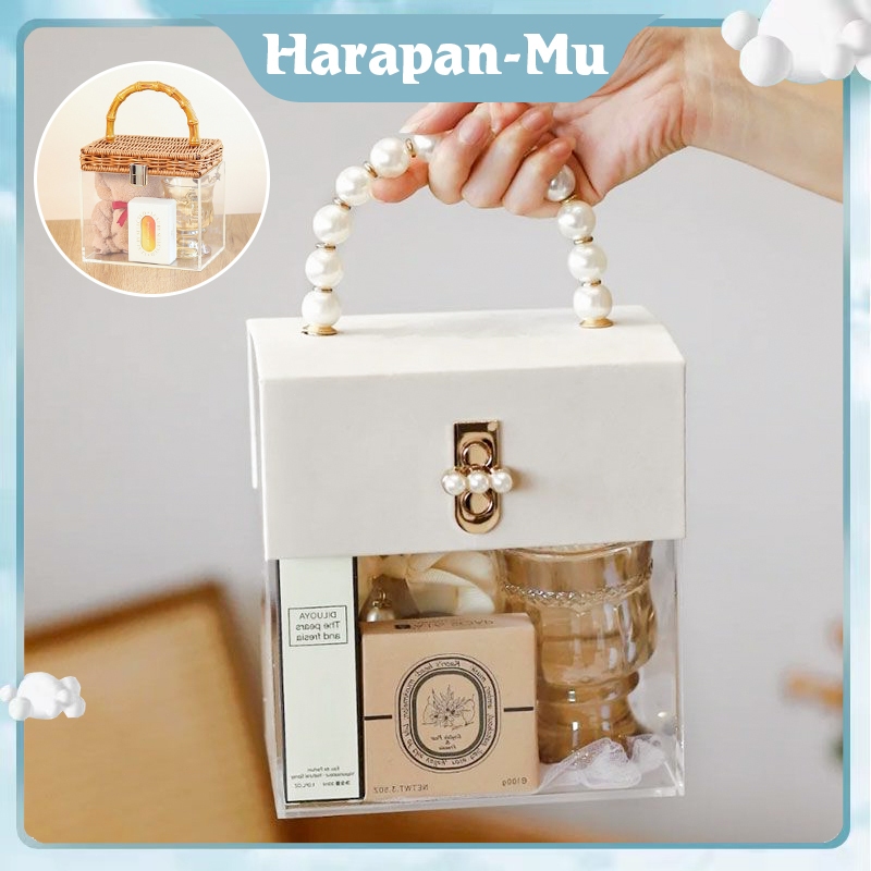 

Tas Kotak Hampers Permen Pernikahan / Tas Untuk Hampers Natal / Hampers Bag Akrilik