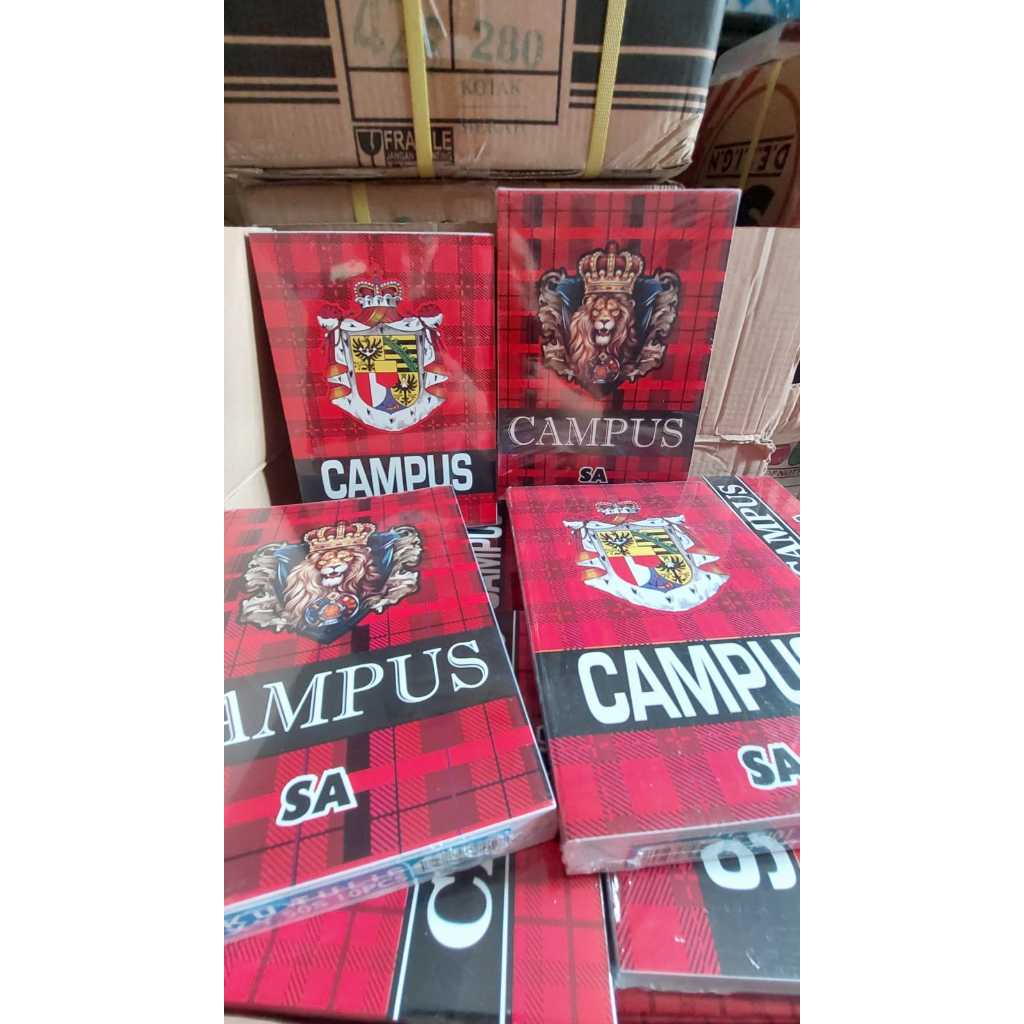 

1pak=10buah Buku Tulis Panjang Boxy Isi 50 Lembar Motif Kotak Merah (sa)