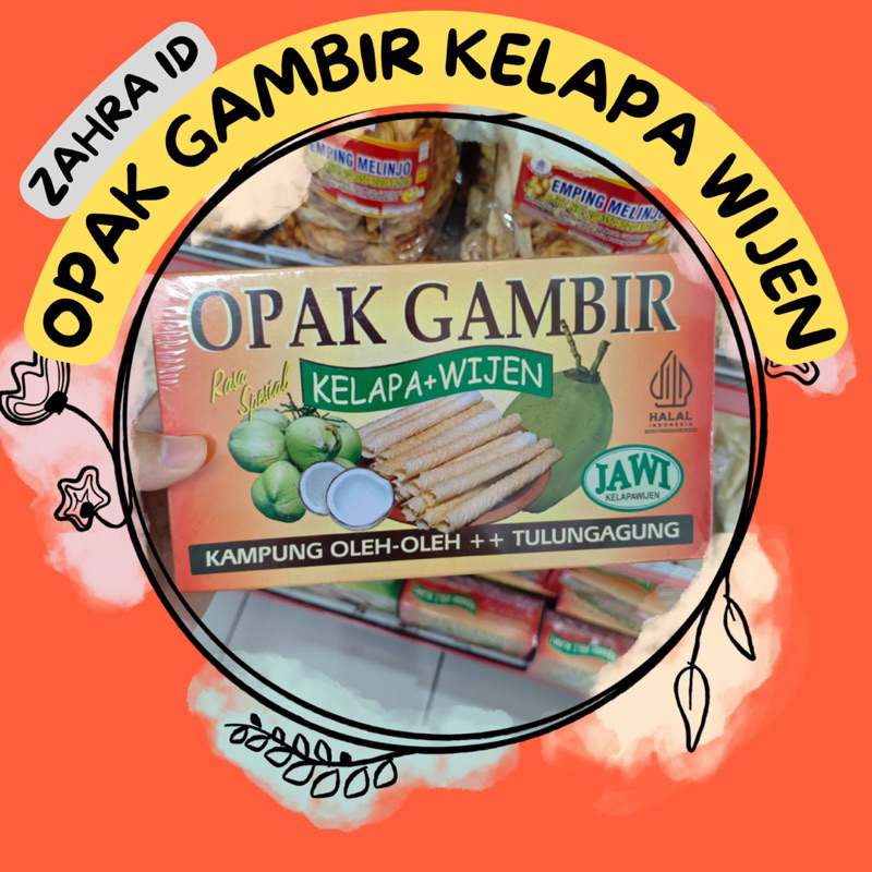 

275GR OPAK GAMBIR PREMIUM KELAPA WIJEN / JAHE WIJEN - KAMPUNG OLEH-OLEH-OLEH TULUNGAGUNG