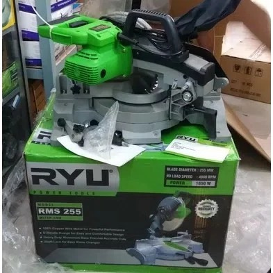 MITER SAW TEKIRO RYU 10 INCH MESIN POTONG ALUMUNIUM KAYU GERGAJI