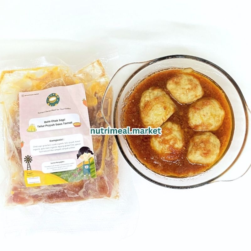 

Bola Otak Sapi Telur Puyuh Saos Tomat Nutrimeal