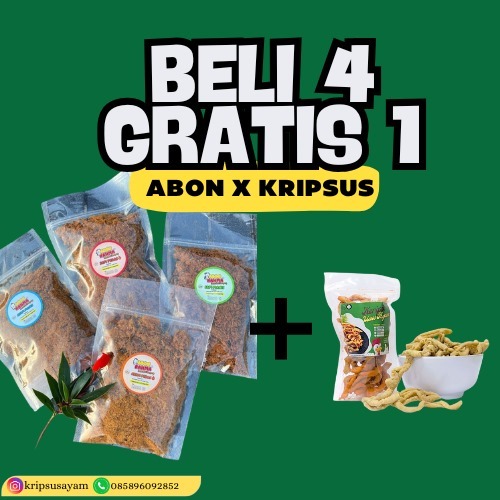 

BELI 4 GRATIS 1 BUNGKUS USUS KRISPY | Abon Ayam & Sapi Pedas/Manis Kualitas Daging Pilihan