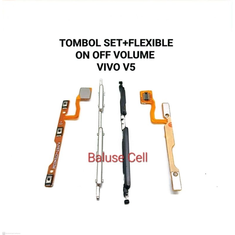 Tombol on off/ Tombol Luar Vivo V5 + Flexible on off volume fullset
