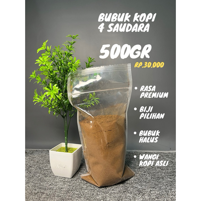 

kopi bubuk 500gr robusta empat sodara