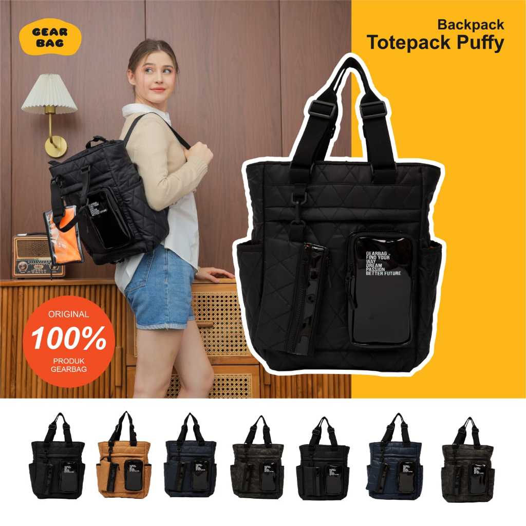 HAWK STORE - TAS 3 IN 1 TOTEBAG, BACKPACK & SLINGBAG // TOTEBAG PUFFY WATERPROOF // TOTEPACK PUFFY W