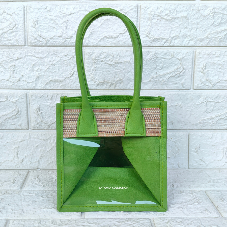 

Tas Hampers Mika Mendong Untuk 2 Toples Biggy (Hijau) Keranjang Parcel Hari Raya