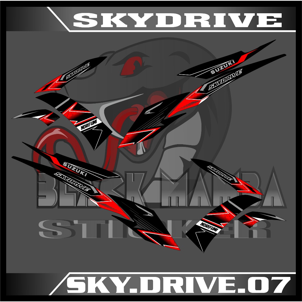 Striping SKYDRIVE sticker list variasi STICKER SKYDRIVE CODE 07