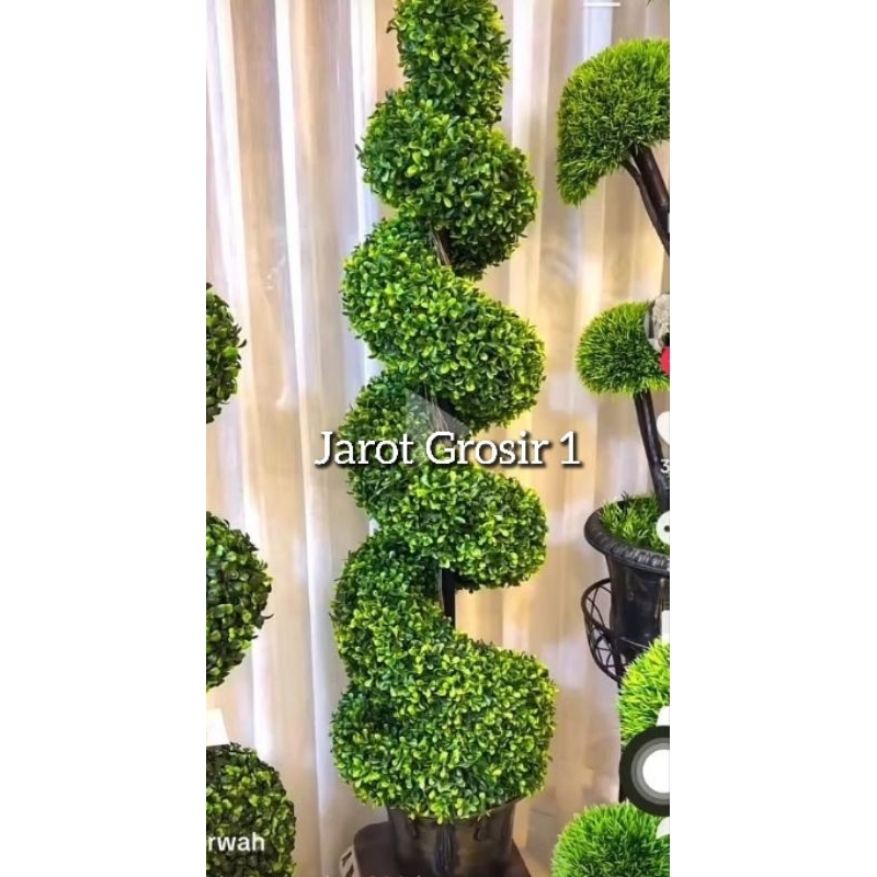 BUNGA HIAS ARTIFICIAL SANCANG MELIUK EKSTRIM TINGGI 1 METER LENGKAP VAS PLASTIK /HIASAN DEKORASI RUA